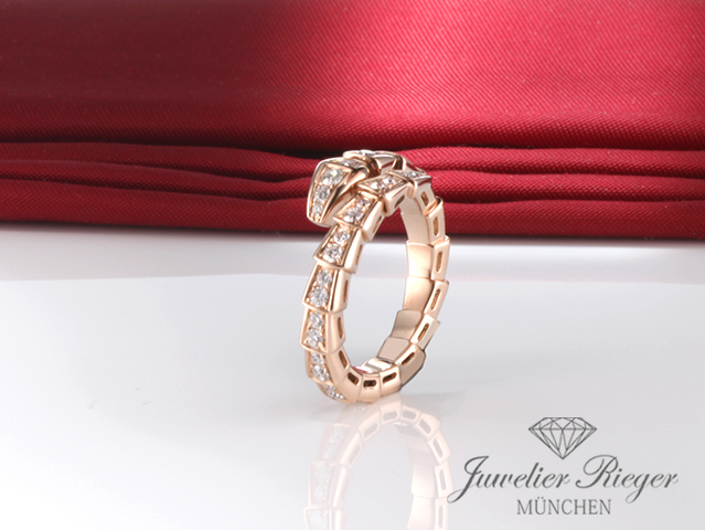 Bild 3 der Galerie: Bvlgari Ring Serpenti Viper Rosegold 750 Gr M 2019 Diamanten Brillanten Gold