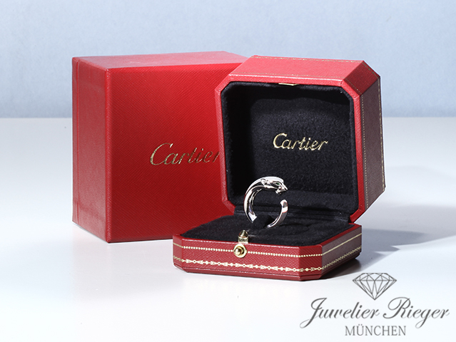 Bild 6 der Galerie: Cartier Ring Panthere Weissgold 750 Größe 54 2014 B4099552 Onyx Tsavorit Gold