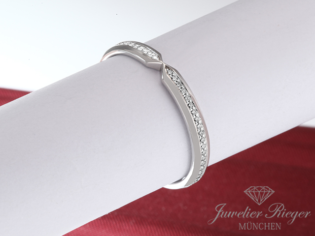Bild 3 der Galerie: Tiffany & Co. Ring Nesting Narrow Band Platin 950 Diamanten Gr 63,5 Platinum