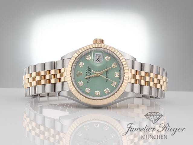 Image 4 of gallery: Rolex Lady Datejust 28 mm 279173 Edelstahl Gelbgold 750 Diamanten Automatik Gold