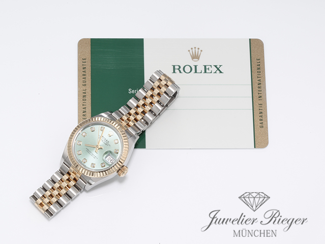 Image 7 of gallery: Rolex Lady Datejust 28 mm 279173 Edelstahl Gelbgold 750 Diamanten Automatik Gold