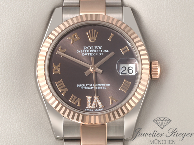 Bild 1 der Galerie: Rolex Datejust 31 mm 178271 2015 Stahl Rosegold 750 Diamanten Automatik Gold