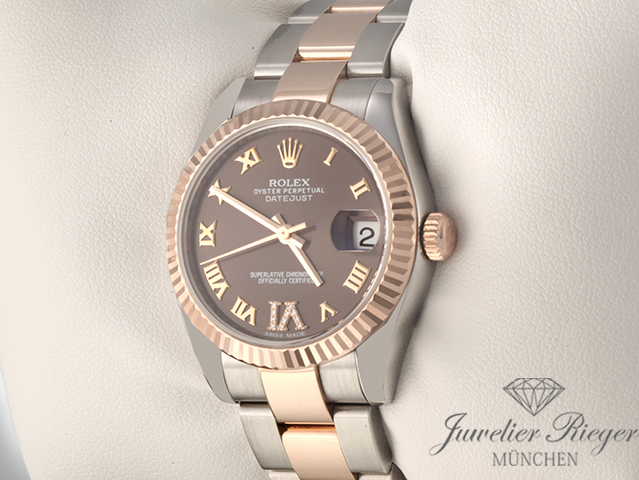 Bild 2 der Galerie: Rolex Datejust 31 mm 178271 2015 Stahl Rosegold 750 Diamanten Automatik Gold