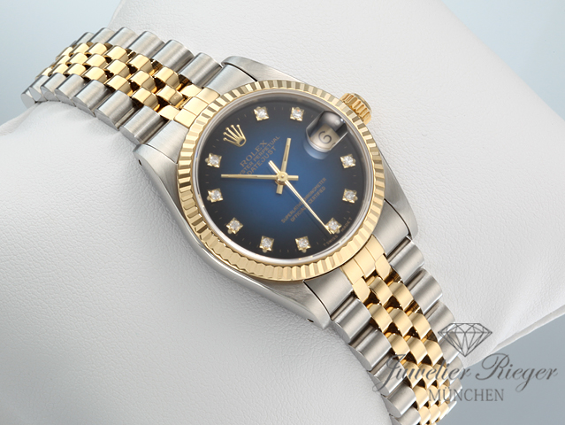 Image 3 of gallery: Rolex Medium Datejust 31 mm 68273 Stahl Gelbgold 750 Diamanten Automatik