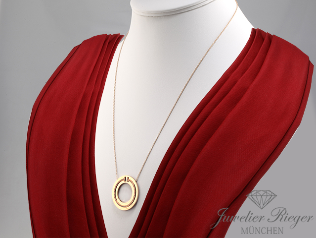 Bild 2 der Galerie: Tiffany & Co. Collier T Circle Rosegold 750 Diamanten 0,36 ct. Kette Gold