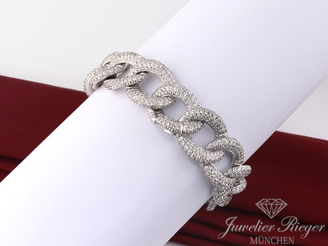 Bild 2 der Galerie: Danelian Diamant-Panzer-Armband Weissgold 750 Diamanten ca. 15,35 ct. Gold