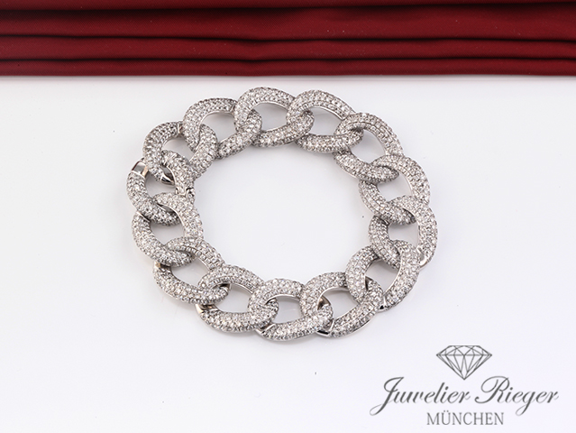 Bild 3 der Galerie: Danelian Diamant-Panzer-Armband Weissgold 750 Diamanten ca. 15,35 ct. Gold
