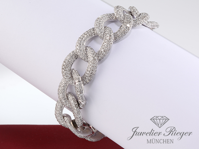 Bild 1 der Galerie: Danelian Diamant-Panzer-Armband Weissgold 750 Diamanten ca. 15,35 ct. Gold