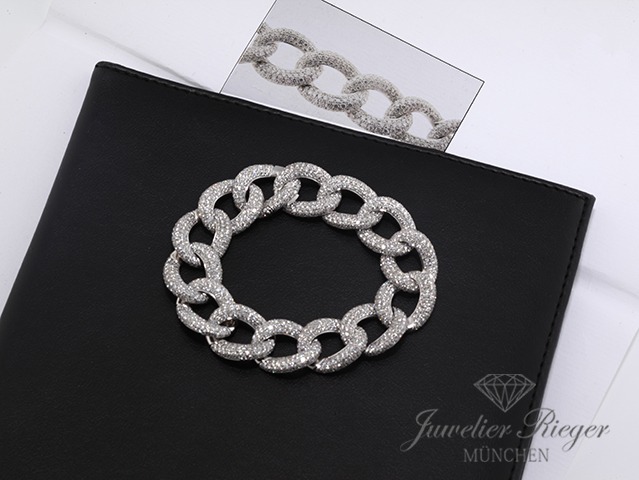Bild 8 der Galerie: Danelian Diamant-Panzer-Armband Weissgold 750 Diamanten ca. 15,35 ct. Gold