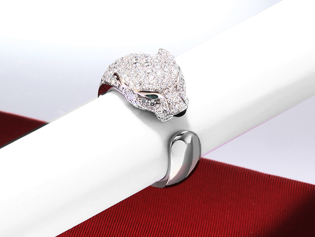 Bild 4 der Galerie: Cartier Ring Panthere Mittleres Modell Weissgold 750 Diamanten Größe 55 N4224952