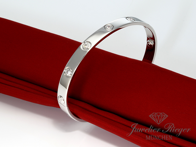Bild 1 der Galerie: Cartier Armreif Love Weissgold 750 Größe 16 10 Diamanten 2011 Gold Damen Armband