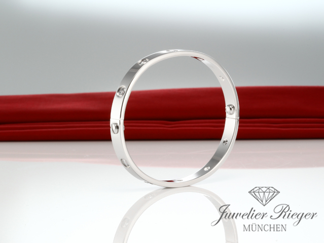 Bild 3 der Galerie: Cartier Armreif Love Weissgold 750 Größe 16 10 Diamanten 2011 Gold Damen Armband