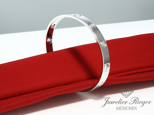 Bild 2 der Galerie: Cartier Armreif Love Weissgold 750 Größe 16 10 Diamanten 2011 Gold Damen Armband