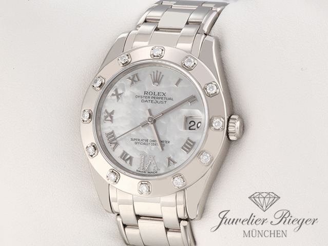 Bild 2 der Galerie: Rolex Pearlmaster 34 81319 2011 Weissgold 750 Perlmutt Diamanten Automatik