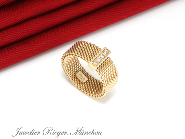 Bild 1 der Galerie: Tiffany & Co. Ring Somerset Gelbgold 750 Diamanten Brillanten Größe 54 Gold