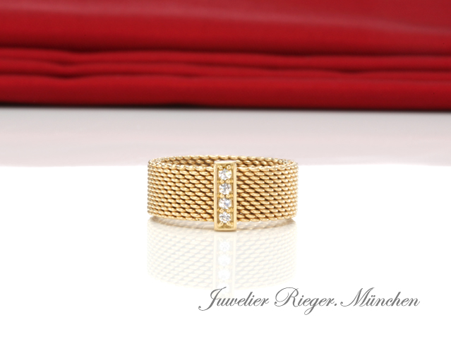 Bild 4 der Galerie: Tiffany & Co. Ring Somerset Gelbgold 750 Diamanten Brillanten Größe 54 Gold