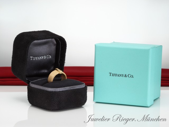 Bild 5 der Galerie: Tiffany & Co. Ring Somerset Gelbgold 750 Diamanten Brillanten Größe 54 Gold