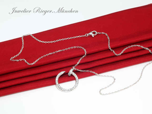 Image 4 of gallery: Cartier Collier Juste un Clou Weissgold 750 2016 Diamanten Brillanten Gold Kette