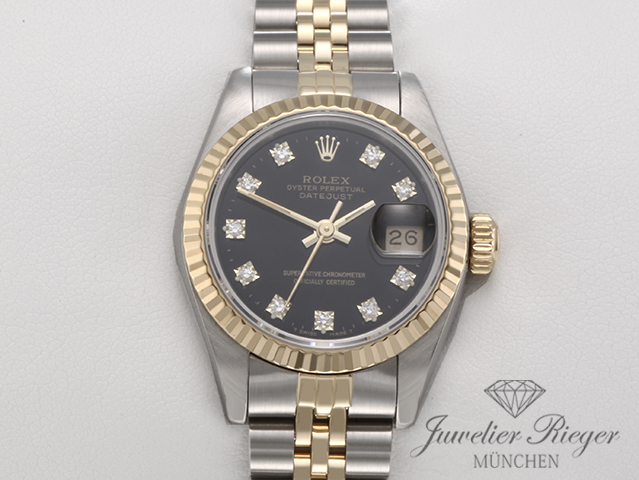 Bild 1 der Galerie: Rolex Lady Datejust Edelstahl Gelbgold 750 Diamanten Automatik Gold Stahl