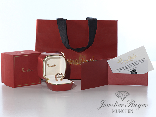 Bild 6 der Galerie: Pomellato Ring Iconica Small Rosegold 750 3 Diamanten Brillanten Gr 52 2025 Gold