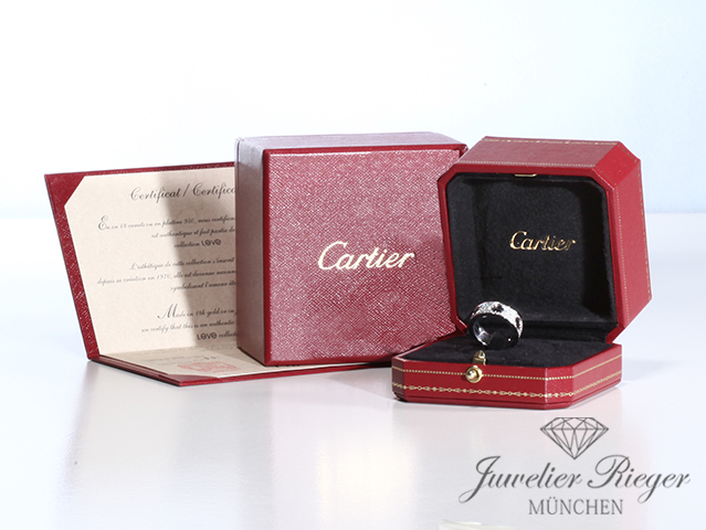 Image 6 of gallery: Cartier Ring Love Weissgold 750 Keramik Diamanten Größe 51 Gold B4207652