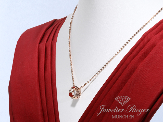 Bild 3 der Galerie: Bvlgari Collier Serpenti Viper Rosegold 750 Diamanten Karneol 2021 355088 Gold