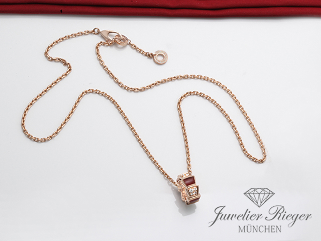Bild 4 der Galerie: Bvlgari Collier Serpenti Viper Rosegold 750 Diamanten Karneol 2021 355088 Gold