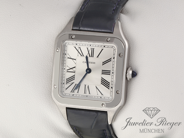 Bild 3 der Galerie: Ungetragen Cartier Santos Dumont kleines Modell Edelstahl WSSA0086 2026 Stahl