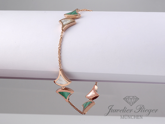 Bild 4 der Galerie: Bvlgari Armband Divas Dream Rosegold 750 Perlmutt Malachit Gold