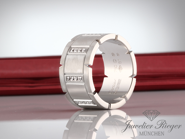 Bild 3 der Galerie: Cartier Ring Tank Francaise Weissgold 750 Diamanten ca. 0,35 ct Größe 61 Gold