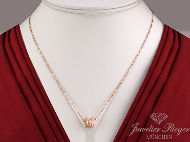 Bild 2 der Galerie: Bulgari Collier B-Zero 1 Rosegold 750 Diamanten Brillanten 351116 Gold