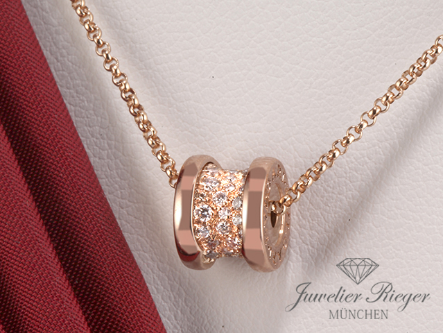 Bild 1 der Galerie: Bulgari Collier B-Zero 1 Rosegold 750 Diamanten Brillanten 351116 Gold