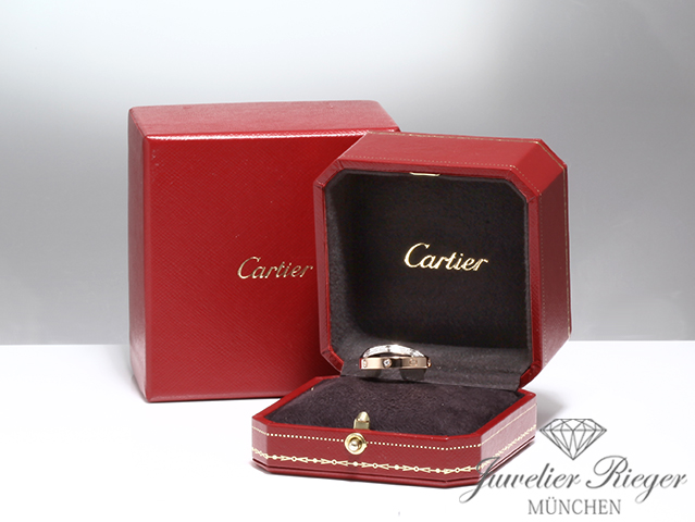 Bild 5 der Galerie: Cartier Ring Love Doppelt Rosegold & Weissgold 750 Diamanten Gr. 51 2014 Gold