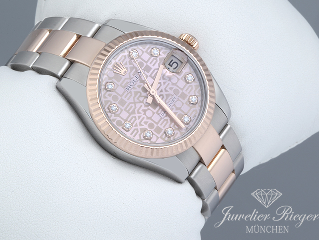 Bild 3 der Galerie: Rolex Datejust 31 mm 178271 2011 Stahl Rosegold 750 Diamanten Automatik Gold