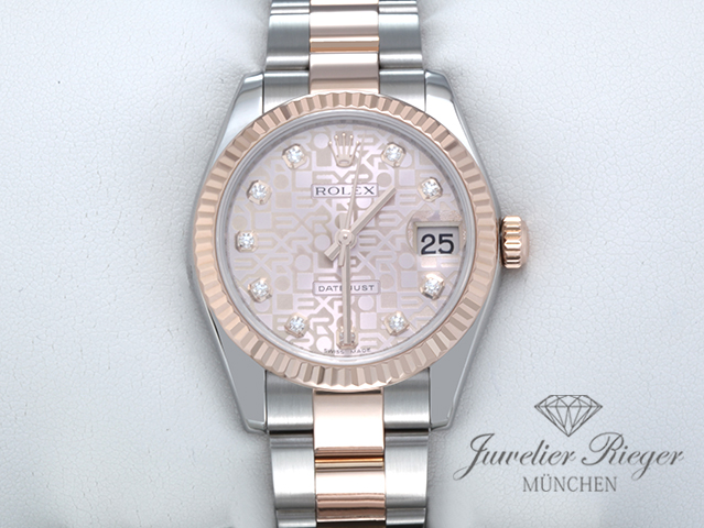 Bild 1 der Galerie: Rolex Datejust 31 mm 178271 2011 Stahl Rosegold 750 Diamanten Automatik Gold