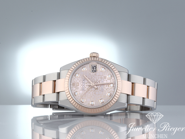 Bild 4 der Galerie: Rolex Datejust 31 mm 178271 2011 Stahl Rosegold 750 Diamanten Automatik Gold