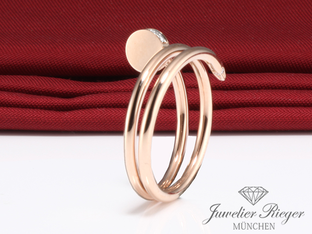 Bild 3 der Galerie: Cartier Ring Juste un Clou Doppelt Rosegold 750 Diamanten 2020 Gr 55 B4210852