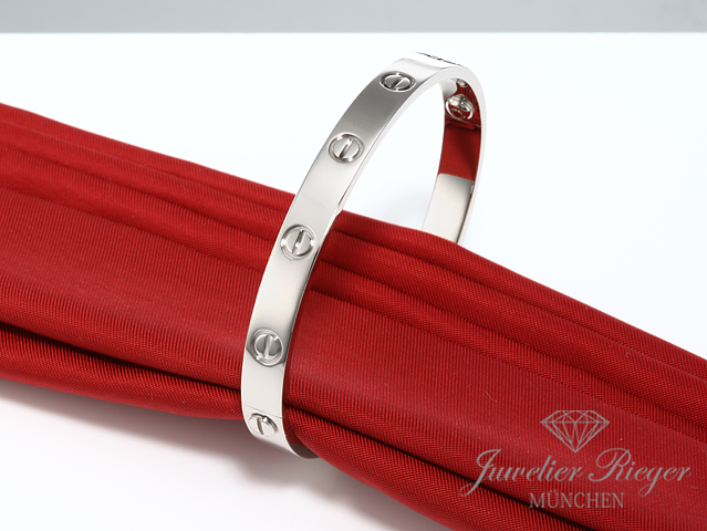 Image 1 of gallery: Cartier Armreif Love Weissgold 750 Größe 18 Gold Herren Damen Armband
