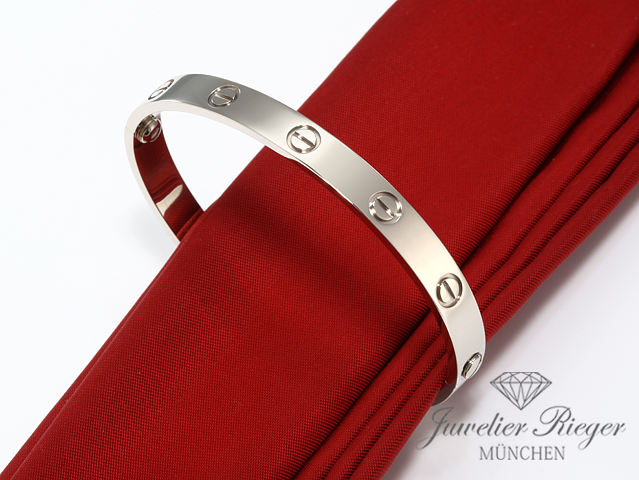Image 2 of gallery: Cartier Armreif Love Weissgold 750 Größe 18 Gold Herren Damen Armband