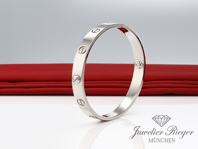 Image 3 of gallery: Cartier Armreif Love Weissgold 750 Größe 18 Gold Herren Damen Armband