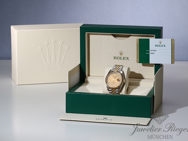 Image 8 of gallery: Rolex Datejust 41 126333 Edelstahl Gelbgold 750 Diamanten Automatik Gold