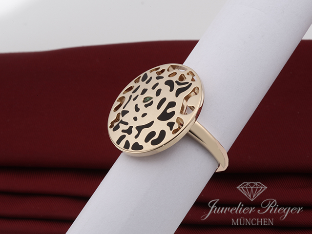 Bild 2 der Galerie: Cartier Ring Panthere Gelbgold 750 Größe 55 Tsavorith Gold