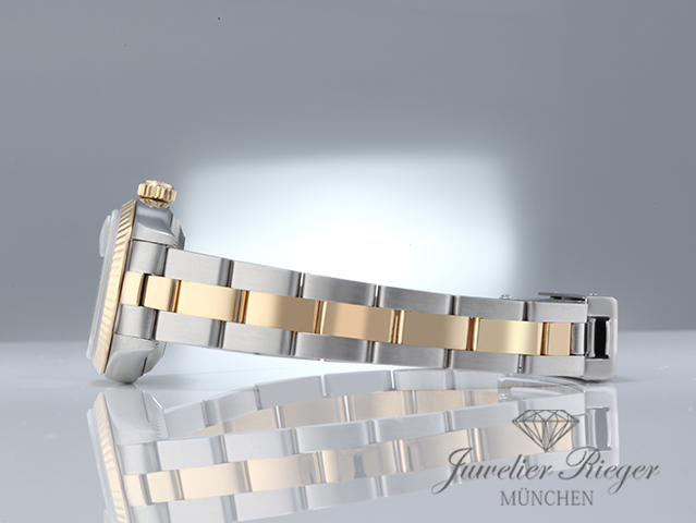 Image 5 of gallery: Rolex Lady Datejust Edelstahl Gelbgold 750 Diamanten 1995 Automatik Gold Stahl