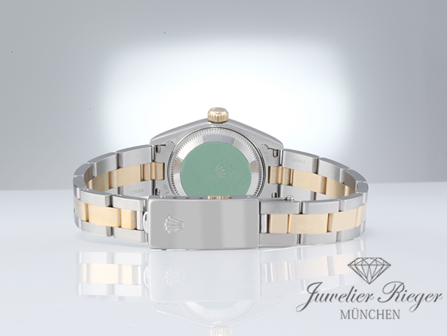 Image 6 of gallery: Rolex Lady Datejust Edelstahl Gelbgold 750 Diamanten 1995 Automatik Gold Stahl