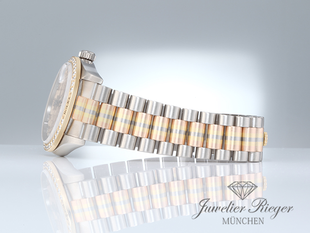 Image 5 of gallery: Rolex Medium Datejust 31 Tridor 750 Gelbgold Weissgold Rosegold Diamanten Gold
