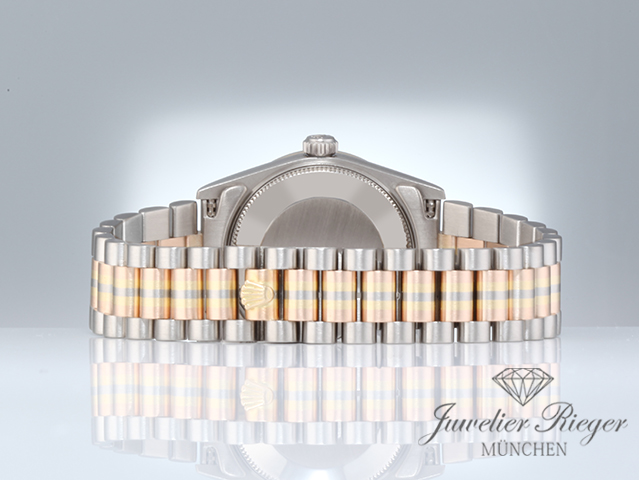 Image 6 of gallery: Rolex Medium Datejust 31 Tridor 750 Gelbgold Weissgold Rosegold Diamanten Gold