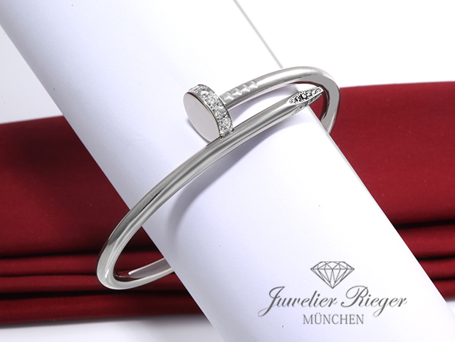 Bild 1 der Galerie: Cartier Armreif Juste un Clou Weissgold 750 Diamanten Gr 16 2022 B6048717Gold