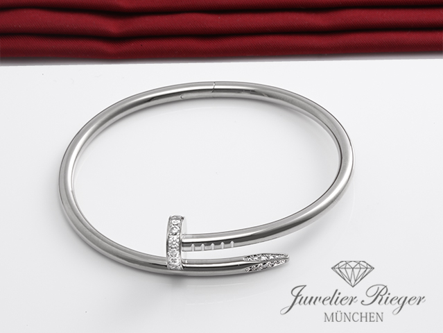 Bild 3 der Galerie: Cartier Armreif Juste un Clou Weissgold 750 Diamanten Gr 16 2022 B6048717Gold