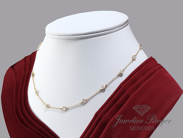 Image 3 of gallery: Tiffany & Co. Collier Elsa Peretti Diamonds by the Yard 15 Diamanten: ca. 3 ct.