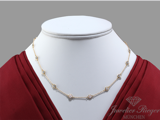 Image 1 of gallery: Tiffany & Co. Collier Elsa Peretti Diamonds by the Yard 15 Diamanten: ca. 3 ct.